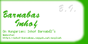 barnabas inhof business card
